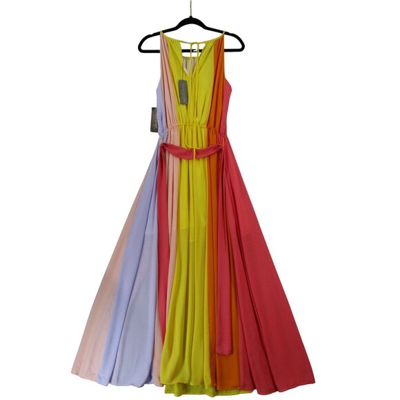 Eva Mendes New York & Company Colorblock Maxi Dress Size S Multicolor - Picture 10 of 13